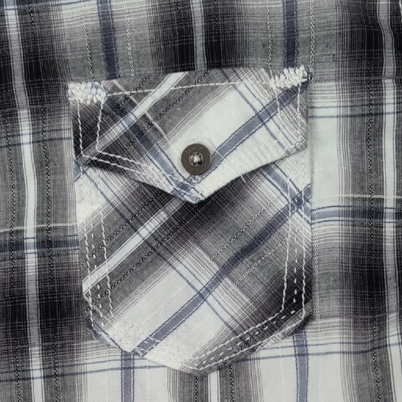 Men’s BKE Blue & White Striped Cotton Denim Shirt Size XL​ - Picture 4 of 12